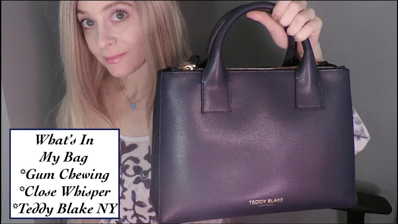 [ASMR] Gum Chewing What's In My Bag | Teddy Blake New York | Whispered