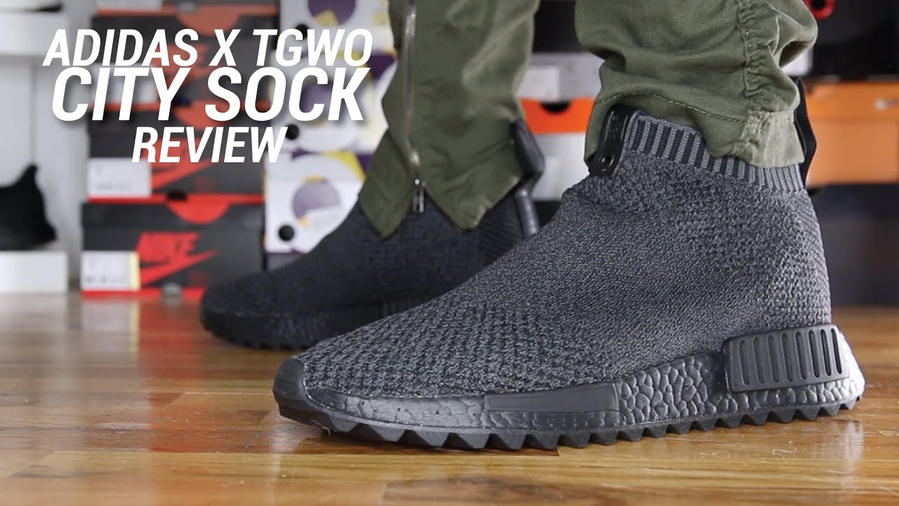 ADIDAS X TGWO NMD CITY SOCK CS1 TRIPLE BLACK REVIEW