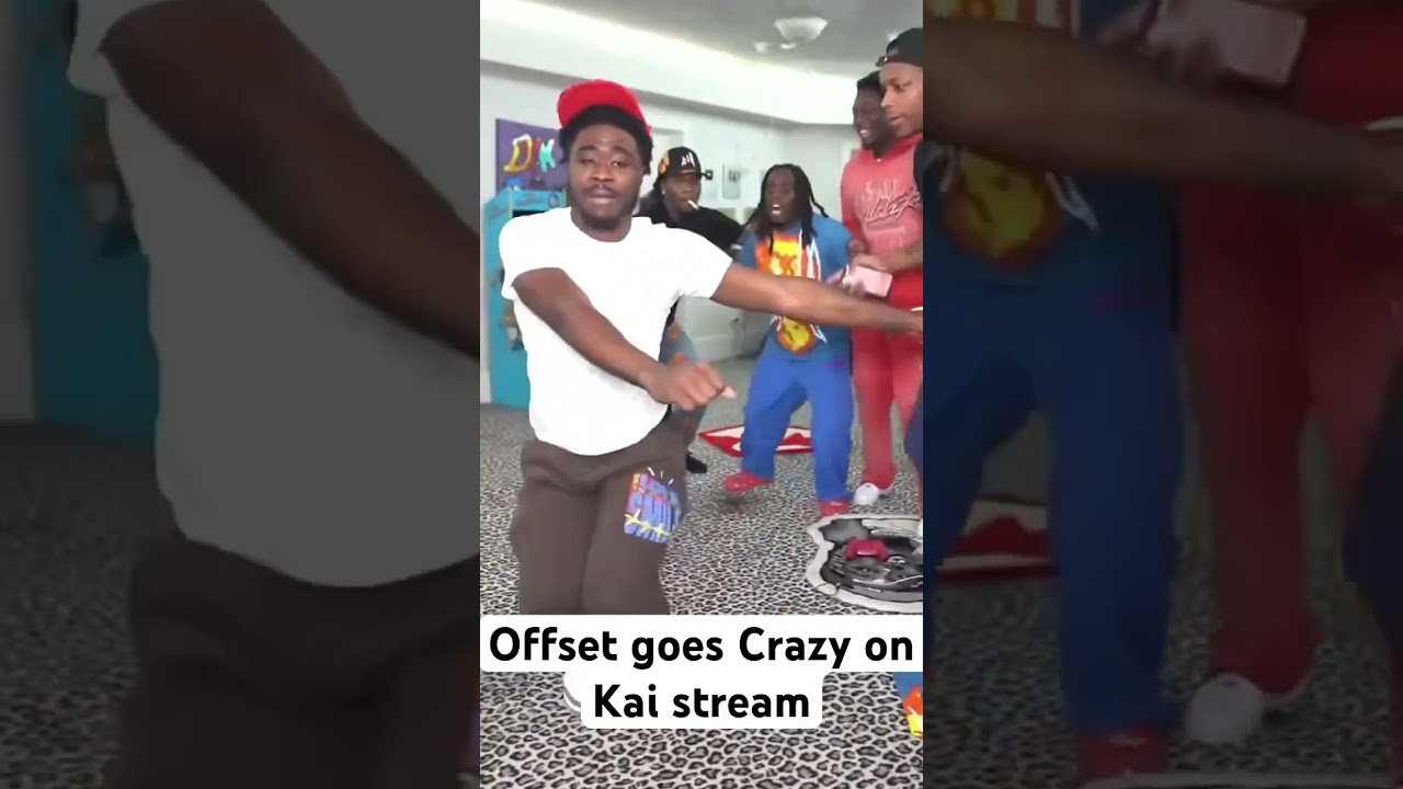 Offset Goes crazy dancing on Kai 24 stream