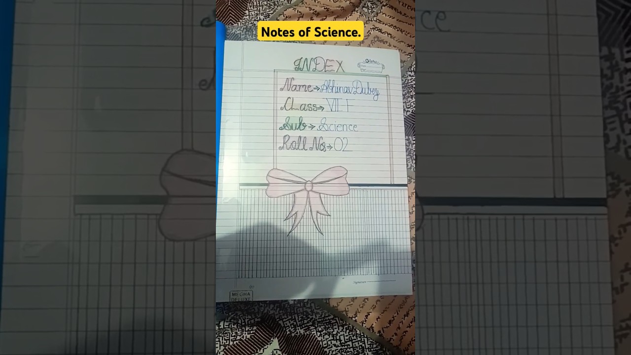 Science Note Water. #notes #water #science #project