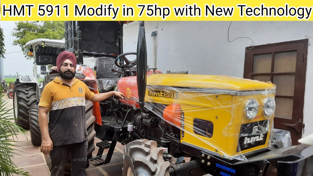 HMT 5911 Modify in 75hp with back big back radial Tyre