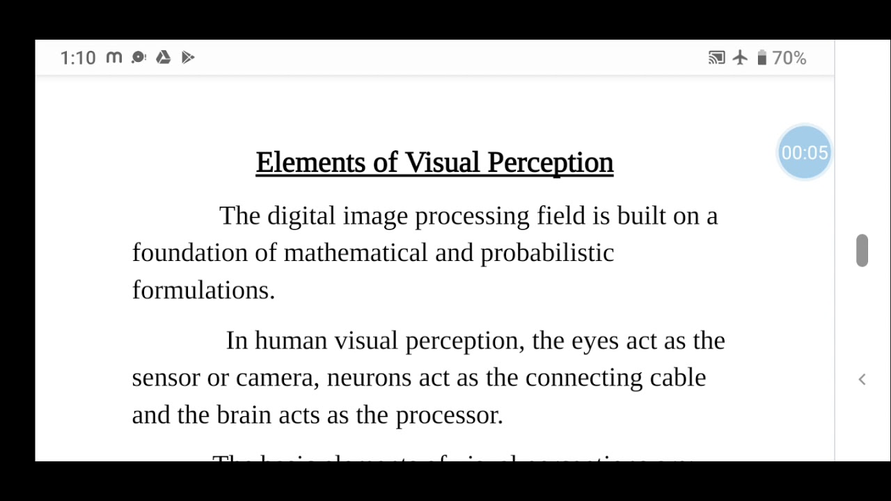 Elements of visual perception Part-1