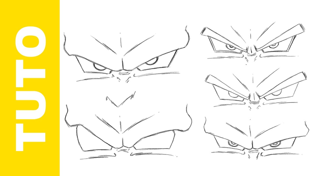 Comment dessiner Dragon Ball Z les Yeux - Tutoriel