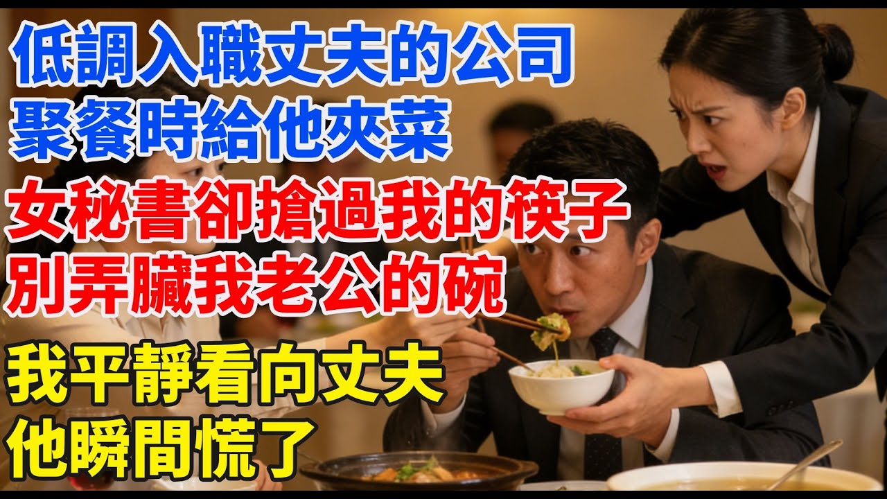 低調入職丈夫的公司，聚餐時給他夾菜，女祕書卻搶過我的筷子：“臟死了，別弄臟我老公的碗！”我平靜看向丈夫他瞬間慌了！#完結故事#情感故事#爽文#婆媳關系#家庭生活#故事頻道#故