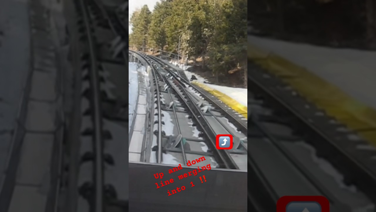 after up & down line merges into 1 #Davos #swissengineering #Swissquality #mountaintrain 🇨🇭