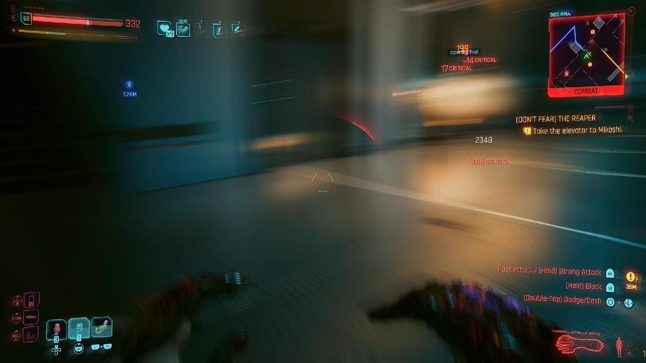 Cyberpunk 2077 failed run but the gameplay is cool