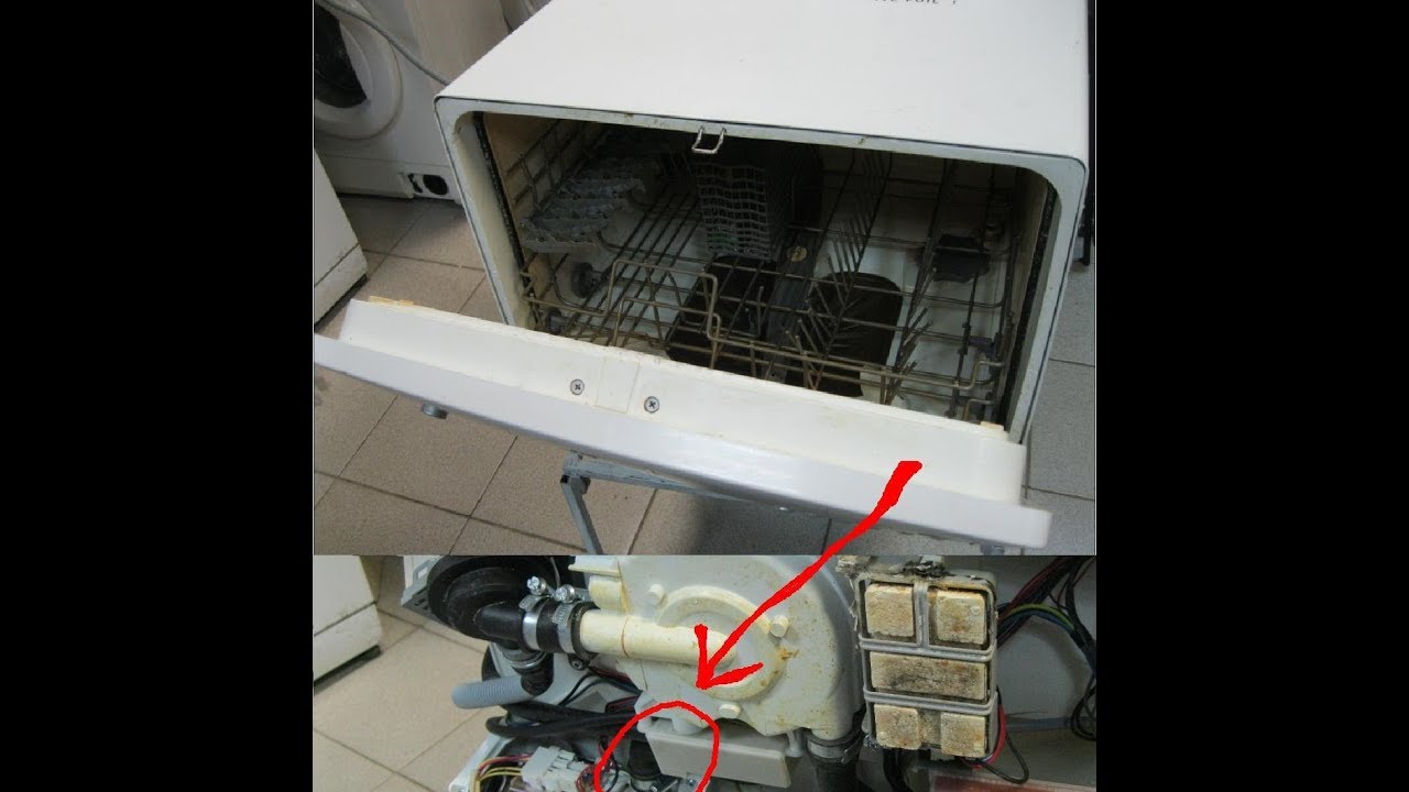 Ремонтируем посудомоечную машину Electrolux ESF 2450w подтекает снизу, устраняем течь