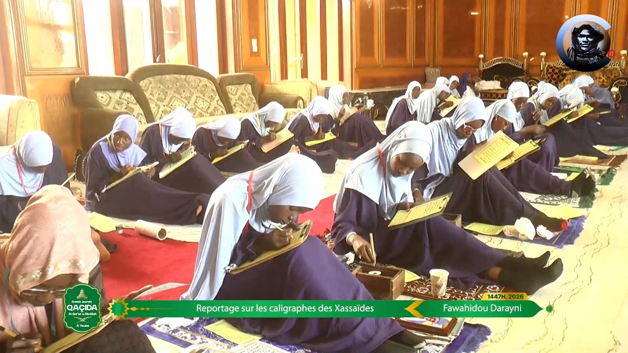 Touba Seance de caligraphie de khassaides en marge de la journee de la khassida 2026
