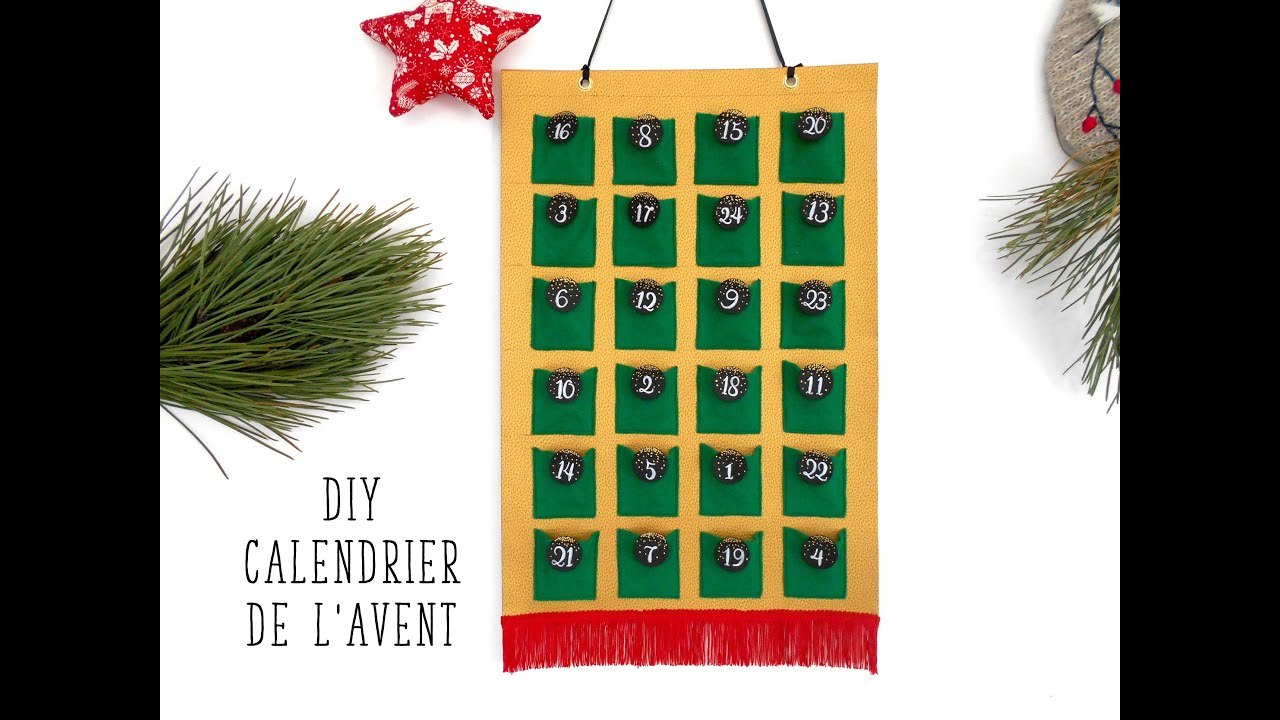 Coudre un calendrier de l'avent, tuto calendrier de l'avent