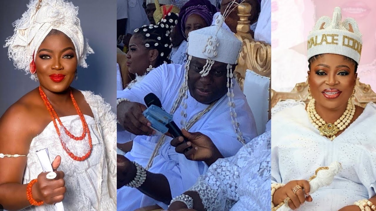 QUEEN ASHLEY TURN PRAYER WARRIOR AS SHE PRAYED FOR HUSBAND OONI OF IFE LIVE AT AJE FESTIVAL 