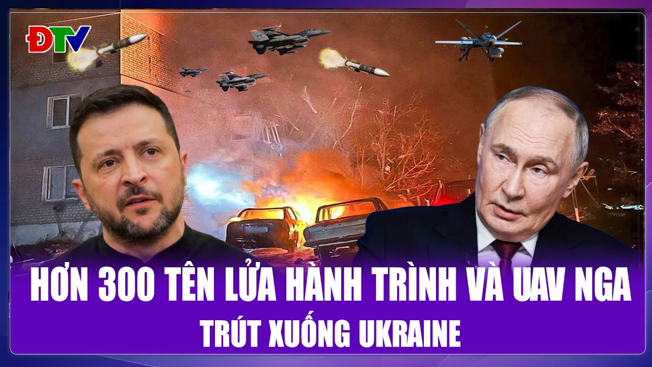 THỜI SỰ QUỐC TẾ TRƯA 21/1: Hơn 300 tên lửa hành trình và UAV Nga trút xuống Ukraine| Điện Biên TV