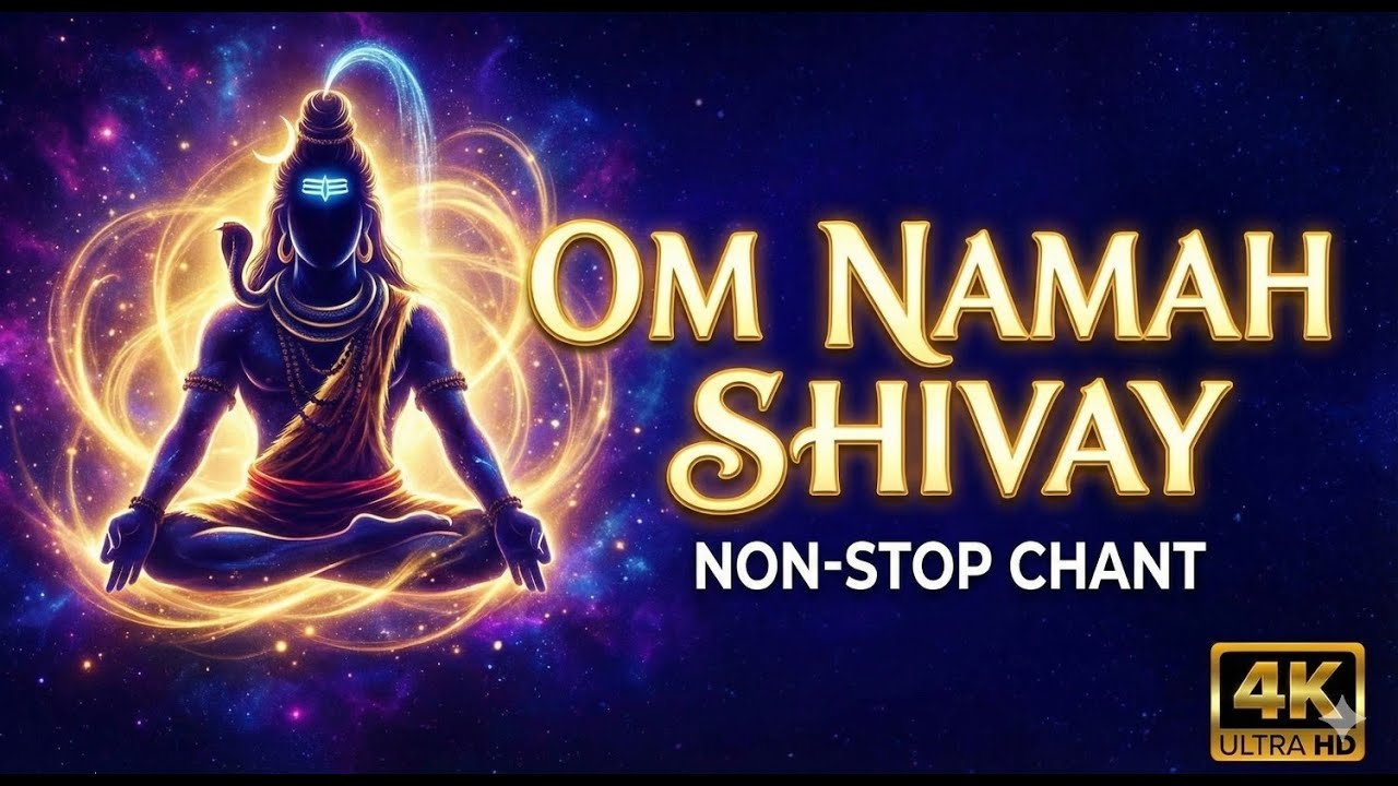 Non-Stop Om Namah Shivaya Chant | Peaceful Shiva Mantra for Meditation & Healing | 108 Times Loop