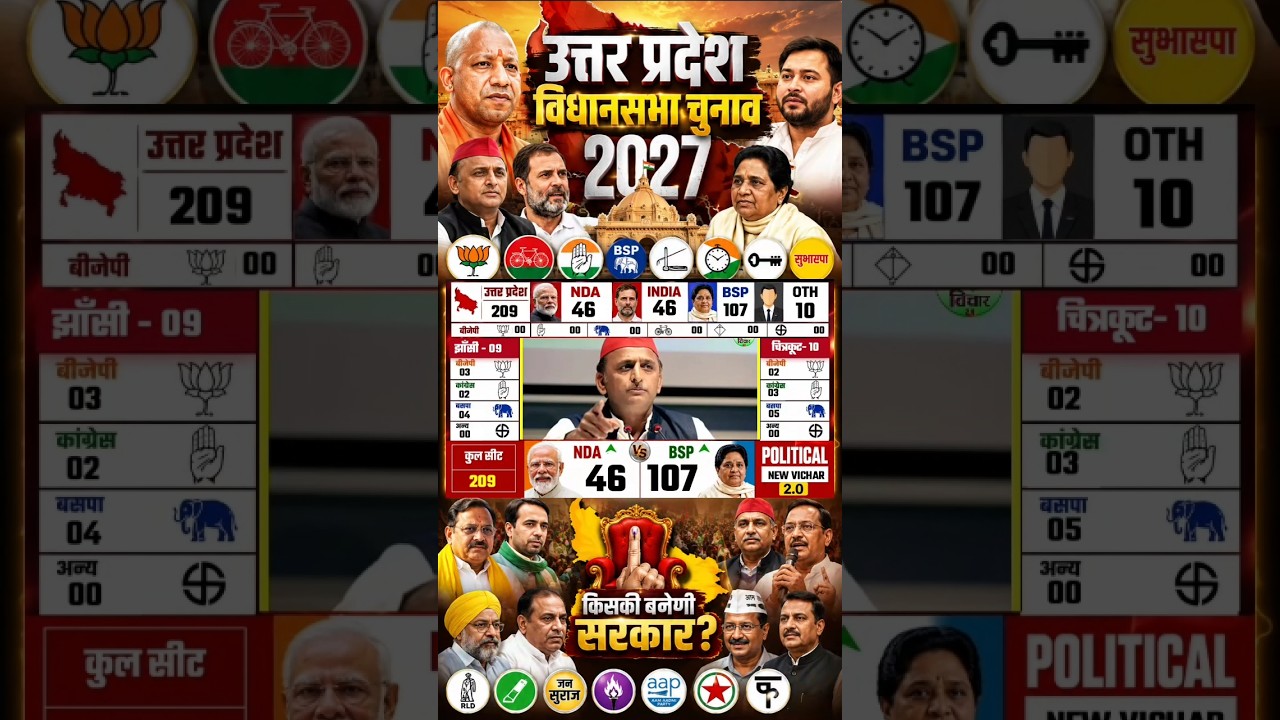 Utter Pradesh Assembly Election Opinion Poll|UP Chunav Exit Poll 2027|Owaisi, Mayawati BJP, Congress