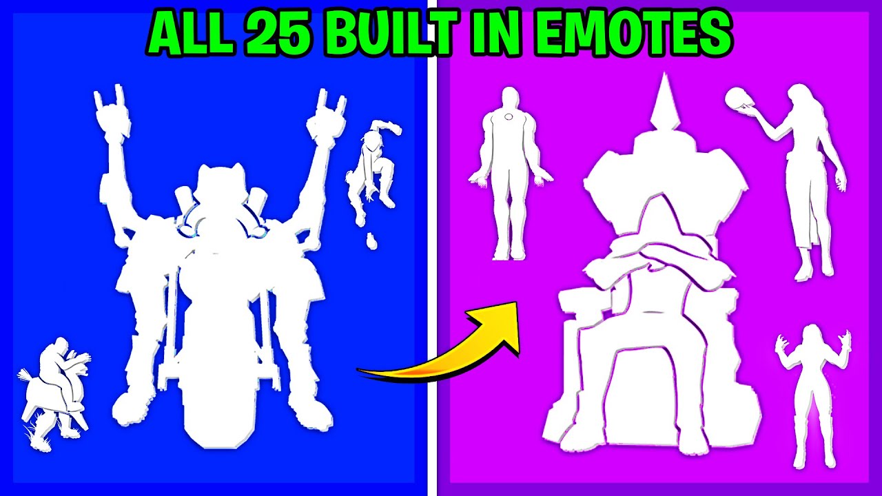 Evolution of All 25 Built-In Emotes In Fortnite! (Chapter 2 Season 4)