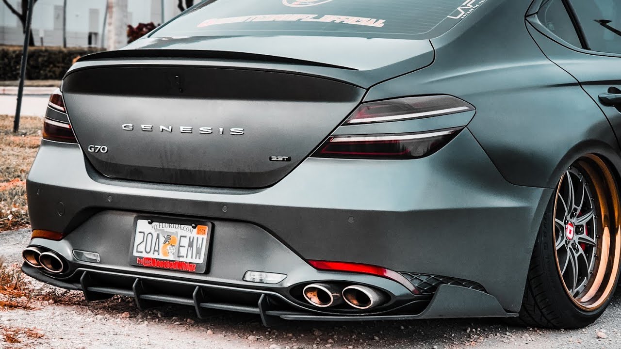 Quad Tips on Genesis G70 2022+ & Ark Performance GRiP Exhaust