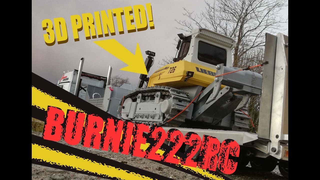 RC Construction Equipment - 3D PRINTED Bulldozer and two Mercedes Trucks