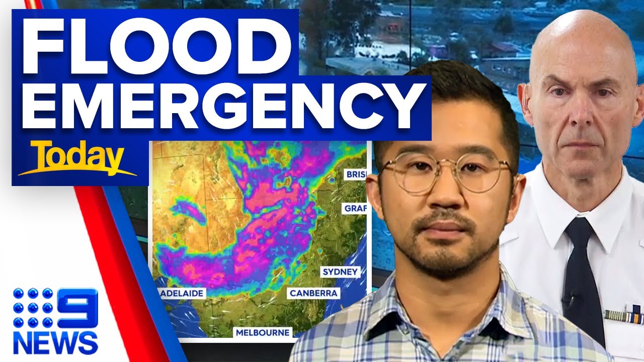 Emergency service and weather bureau update on Victoria floods | 9 News Australia