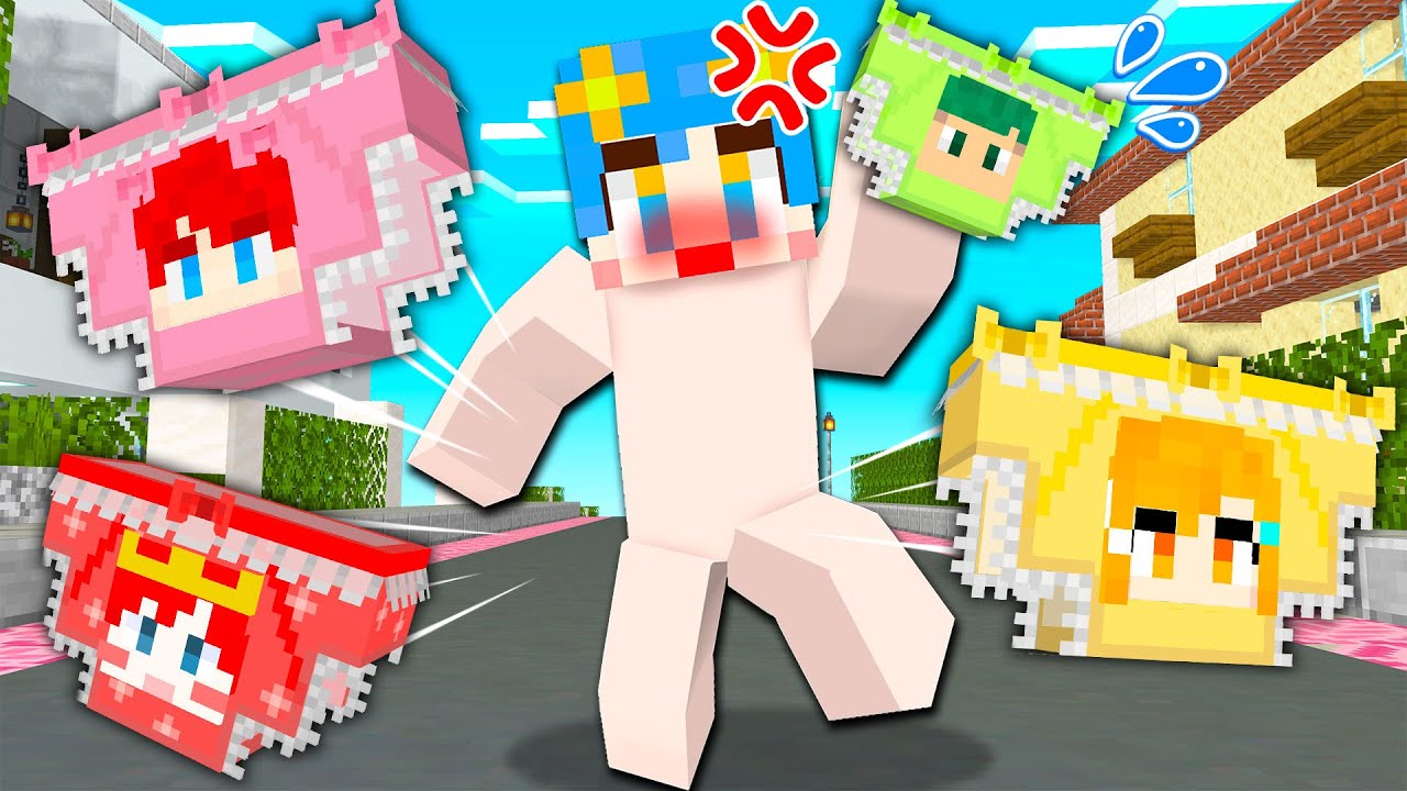 体をパンツに変えられた！？変態から急いで逃げろ！『パンツ鬼ごっこ』【マイクラ / マインクラフト / Minecraft】よろずやコラボ