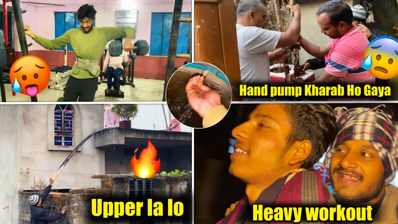 Hand pump kharab ho Gaya 😳 heavy workout 🔥