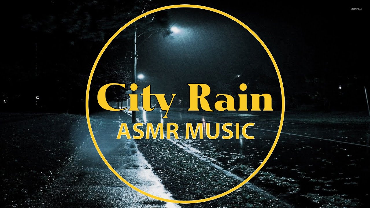 City rain. Very calm music with sounds and visualization of rain