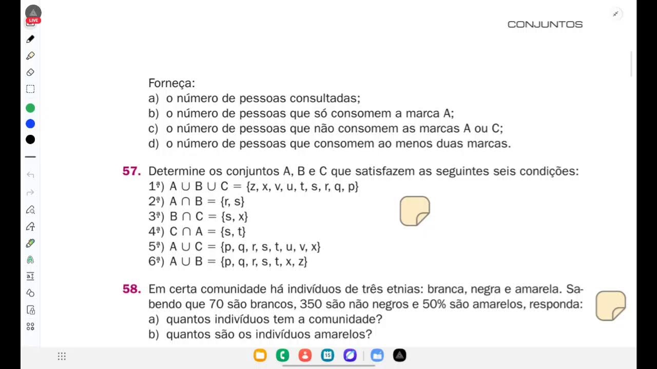Exercício 55 à  56 - Fundamentos de Matemática elementar - Volume 1