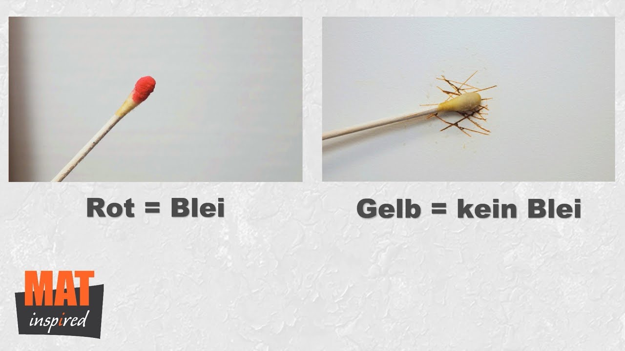 Anleitungsvideo MATinspired Blei Detektionskit - TK08 f&uuml;r Farbschichten