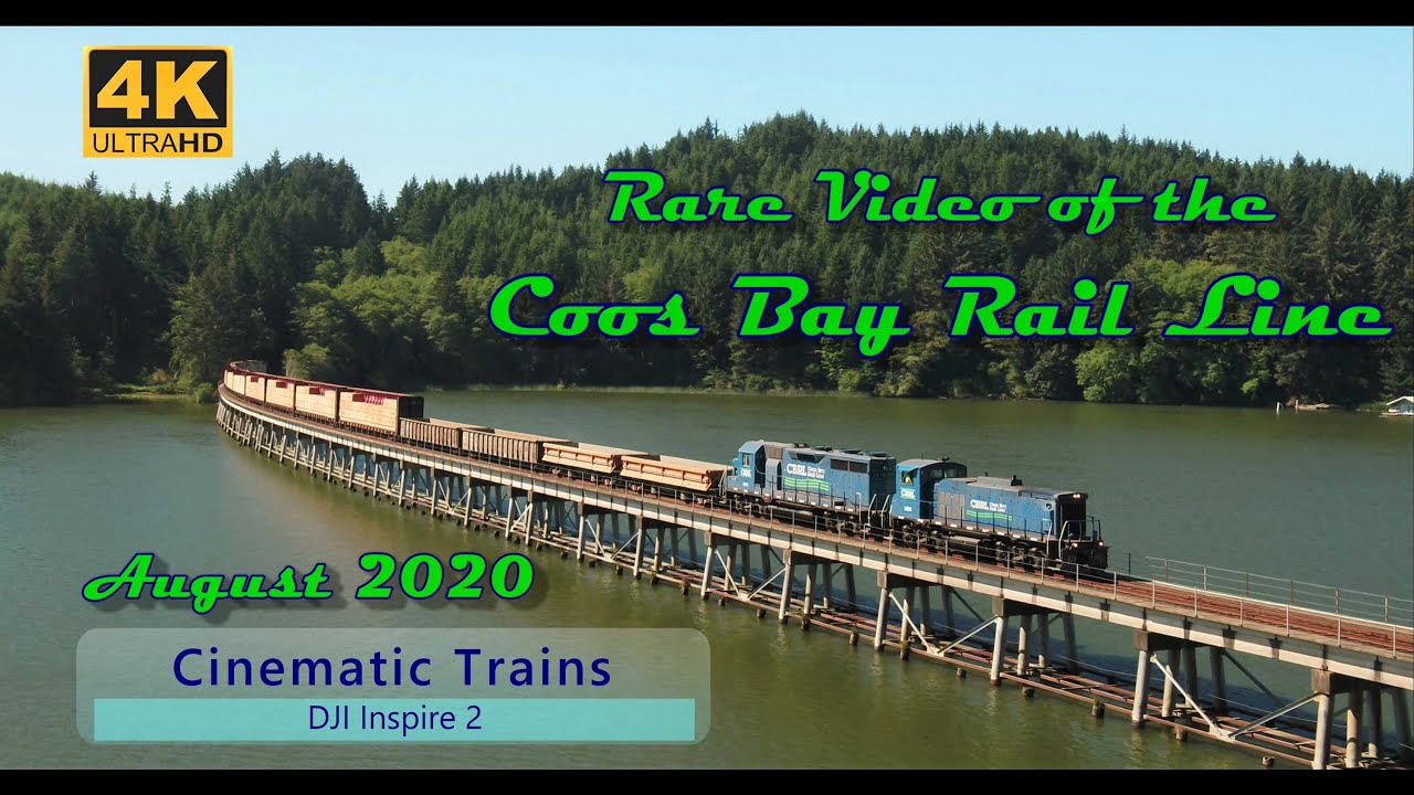 Coos Bay Rail Line RARE Run! (4K) | Siltcoos, Cushman, Tahkenitch & More | Aug. 2020 | DJI Inspire 2
