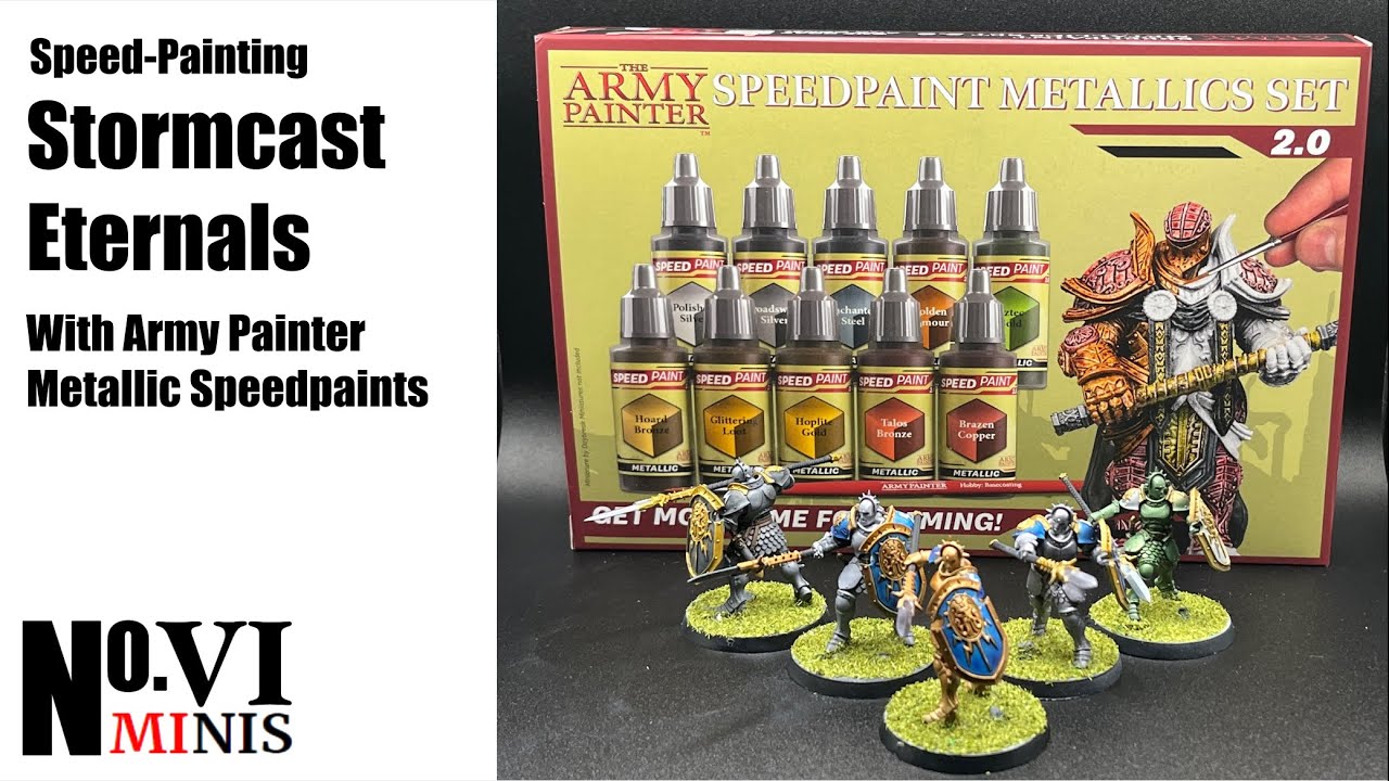 Обзор набора Army Painter Speedpaint Metallics и как покрасить пять Stormcast Eternals