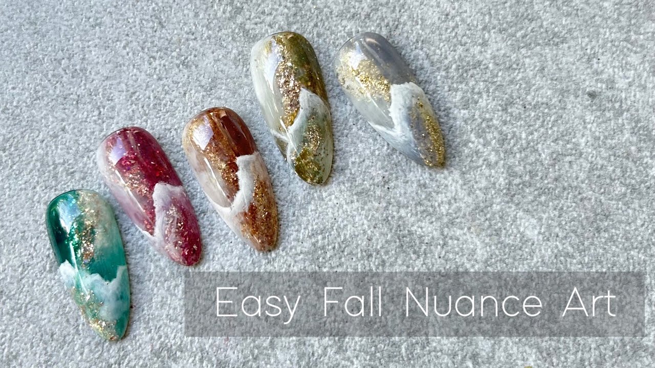 Easy Fall Nuance Nail Art