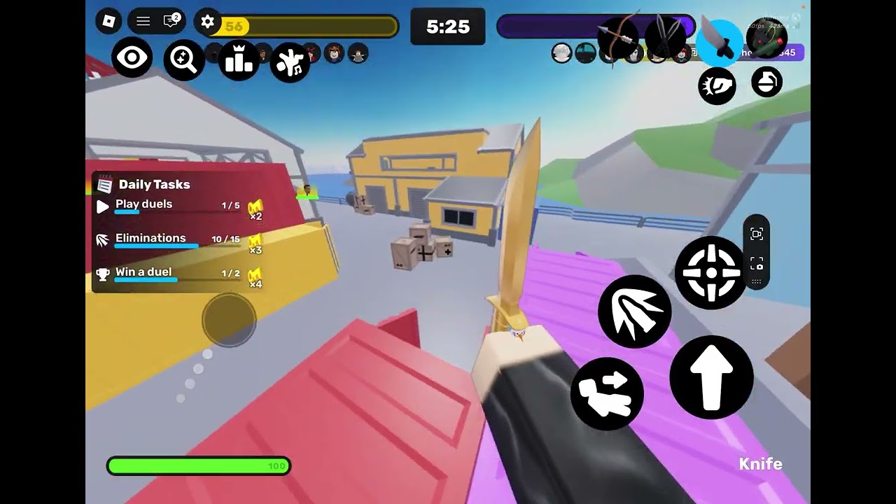 Today we ‘r playing knife only in Roblox rivals 
