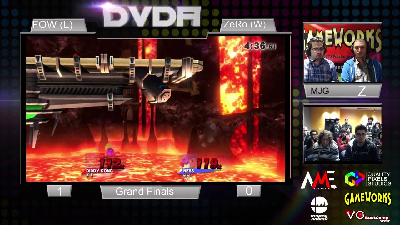 DVDA #5 Grand final FOW (Ness) vs ZeRo (Diddy Kong) Super Smash Bros. Tournament for Wii-U