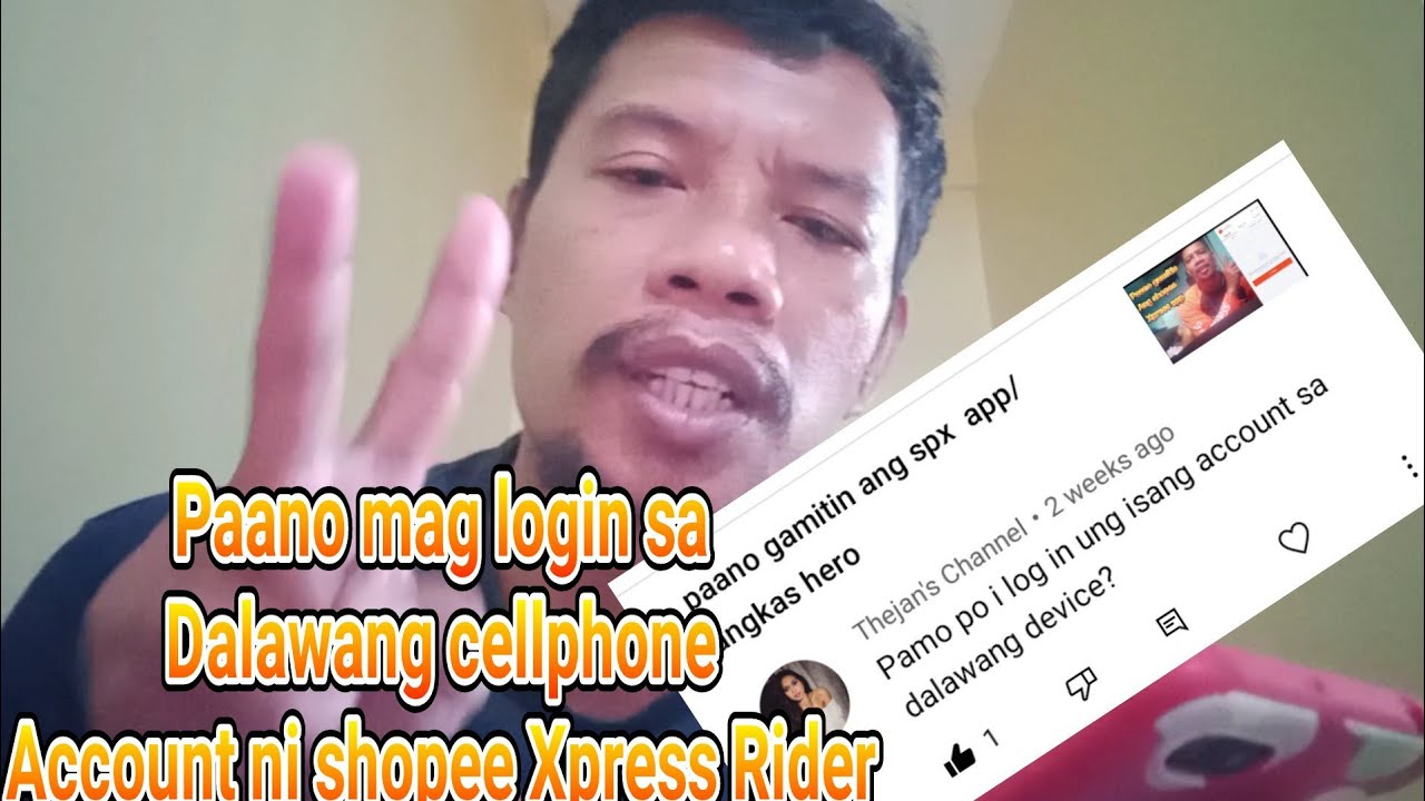 paano mag login sa dalawang cellphone account Ng shopee Xpress Rider