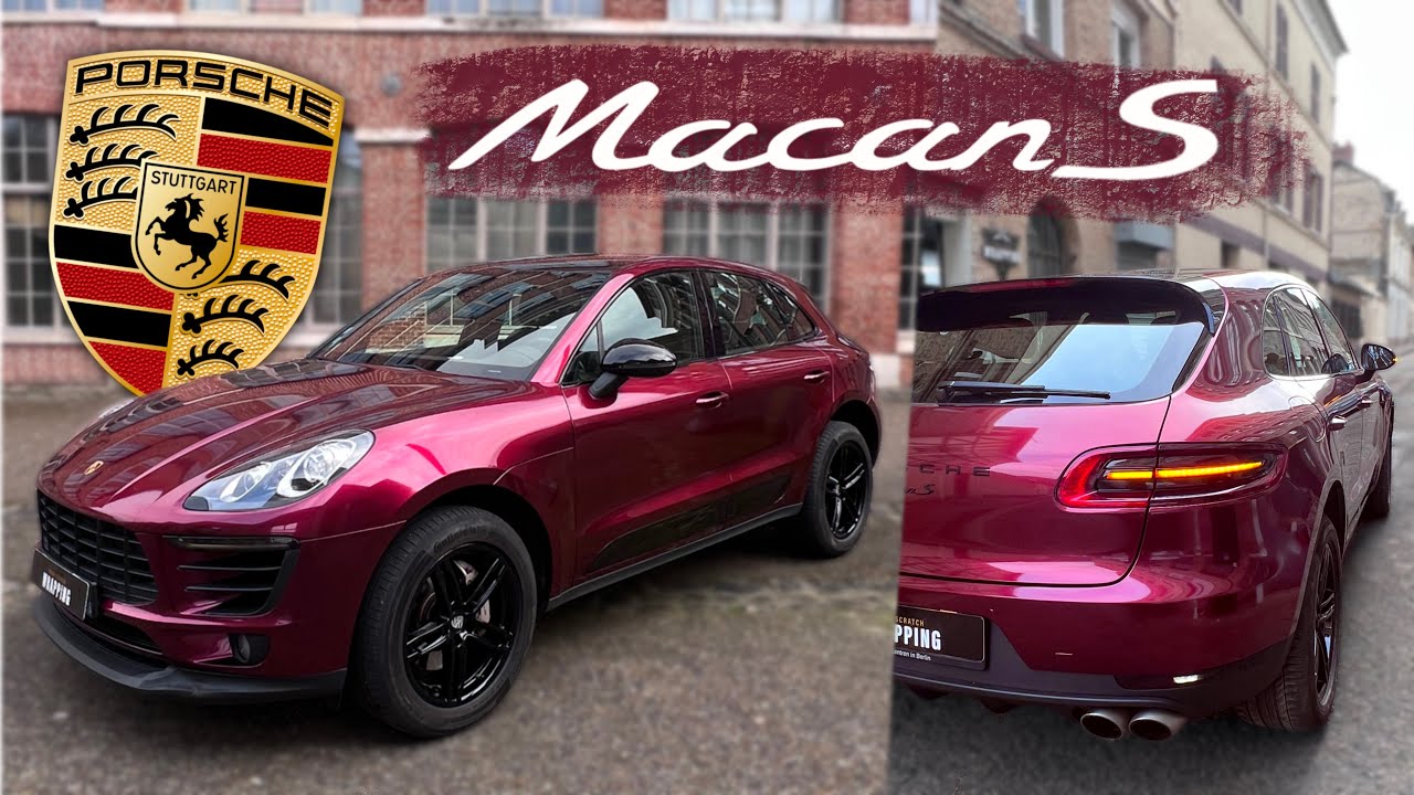 Porsche Macan S en covering rouge cerise 🍒