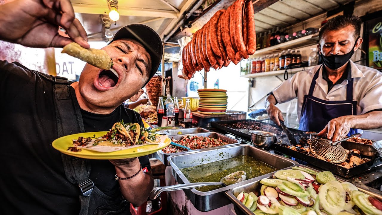 Probando TACOS de $1.50 🤯 en México 🇲🇽