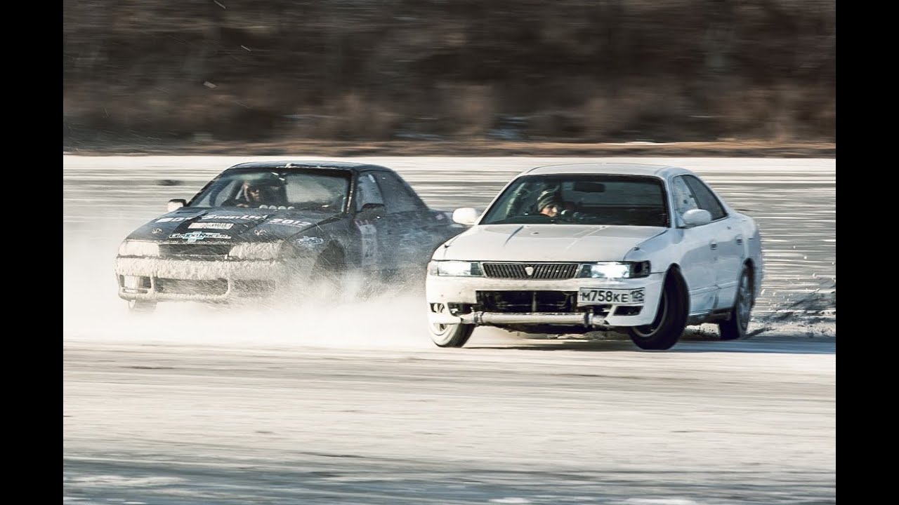 UNIQUE drifting style! Pro drift on ice 2014 with studded tires.