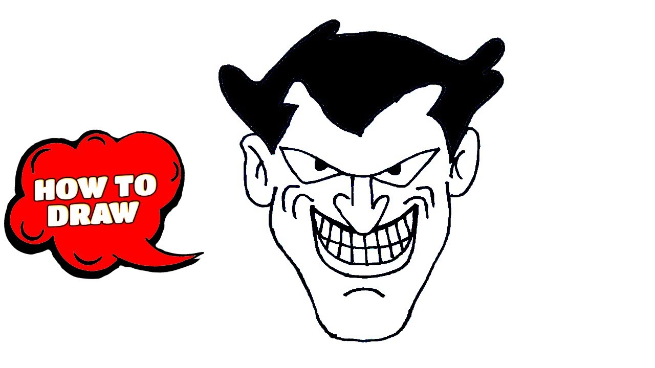 Joker Face Drawing / How to Draw Joker step by step / Drawing Tutorial for Kids