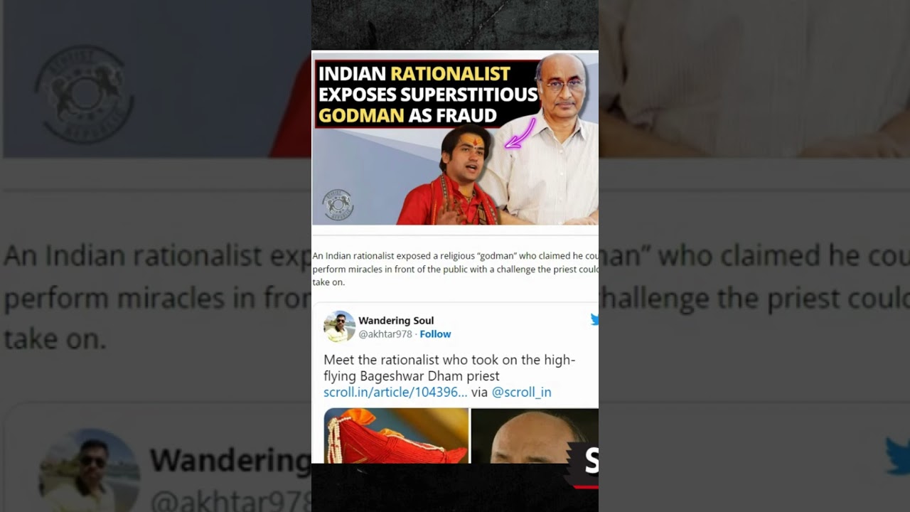 Indian Rationalist Exposes Superstitious Godman As Fraud