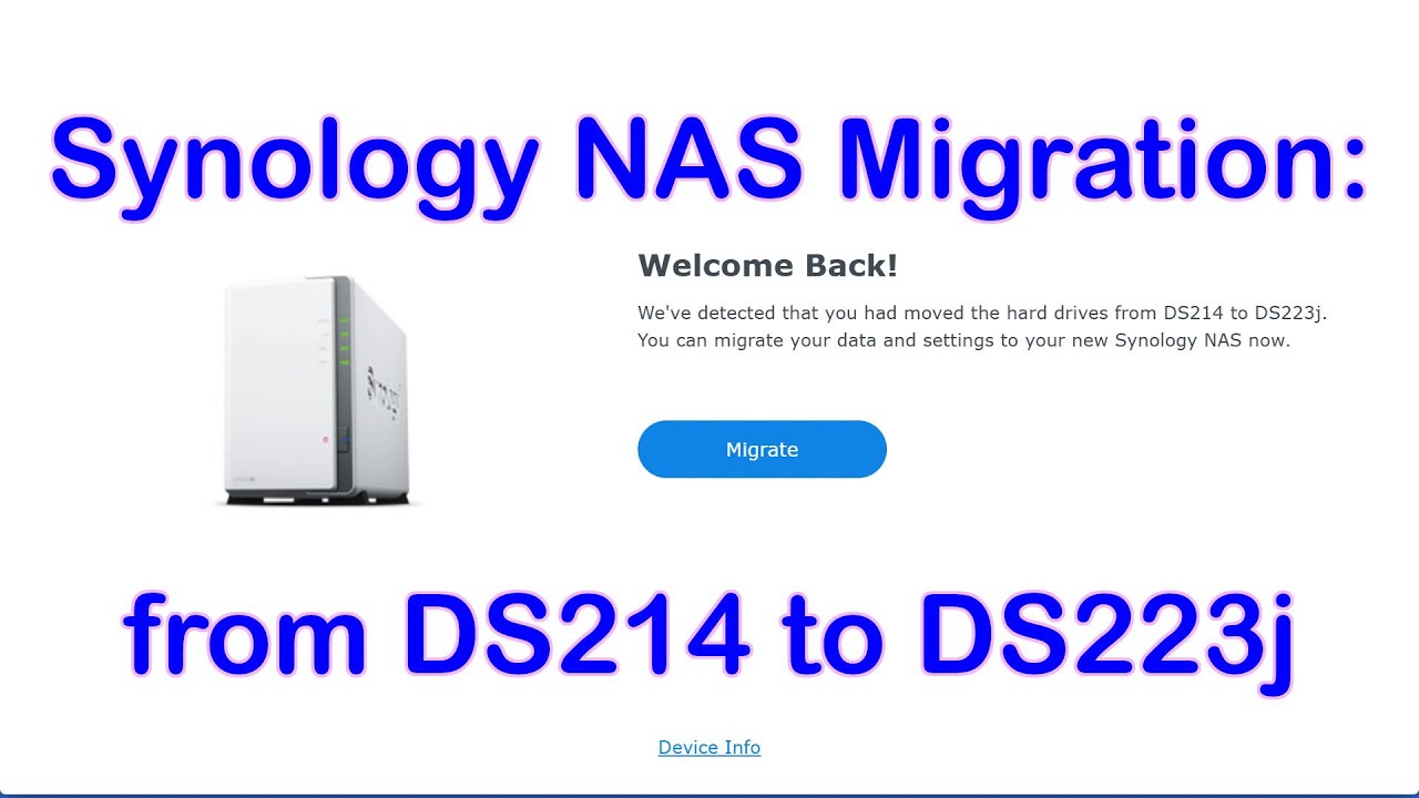 Synology NAS Migration: from DS214 to DS223j