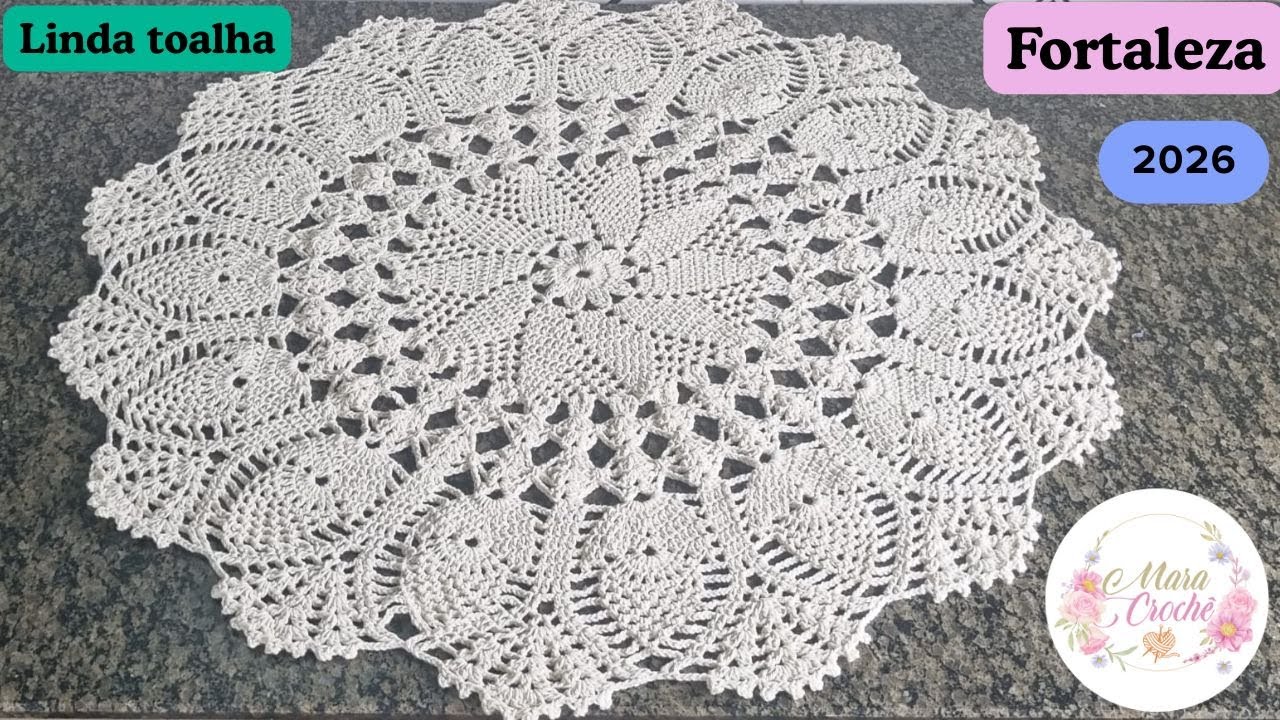 DECORE SUA MESA COM ESSA LINDA TOALHA  FORTALEZA  2026.PASSO A PASSO COMPLETO !!! 🌷🌷🌷