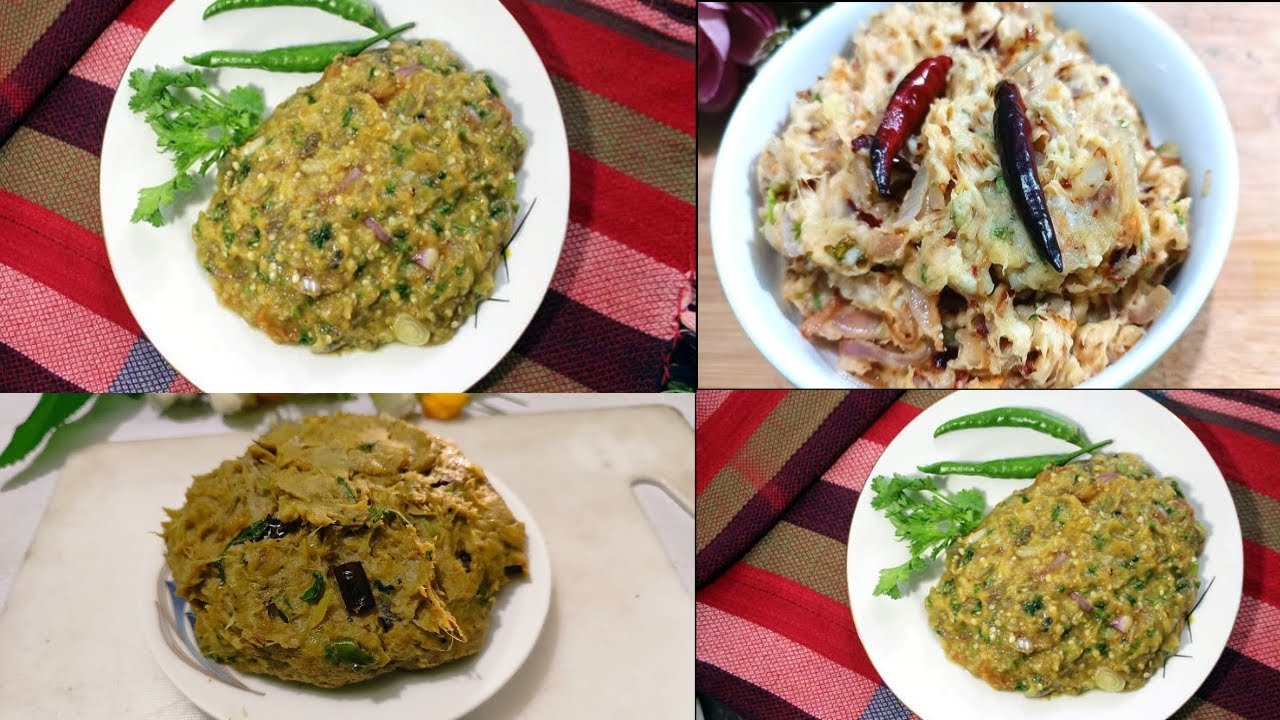 বাটাবাটি বা ব্লেন্ড ছাড়াই ৩ পদের ভর্তা রেসিপি | Vorta Recipe |  স্পেশাল সহজ ৩ রকমের ভর্তা