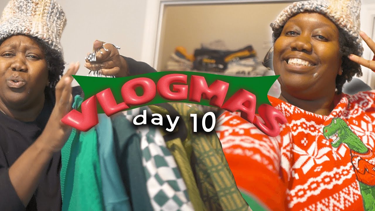 VLOGMAS DAY 10: Closet Cleanout! Decluttering My Clothes For The "Winter" Season 🌬️🧥