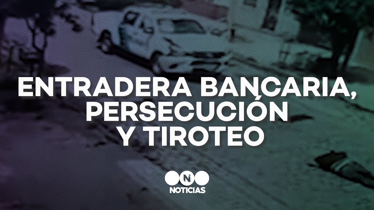ENTRADERA BANCARIA, PERSECUCIÓN, TIROTEO y CUATRO DELINCUENTES DETENIDOS - Telefe Noticias