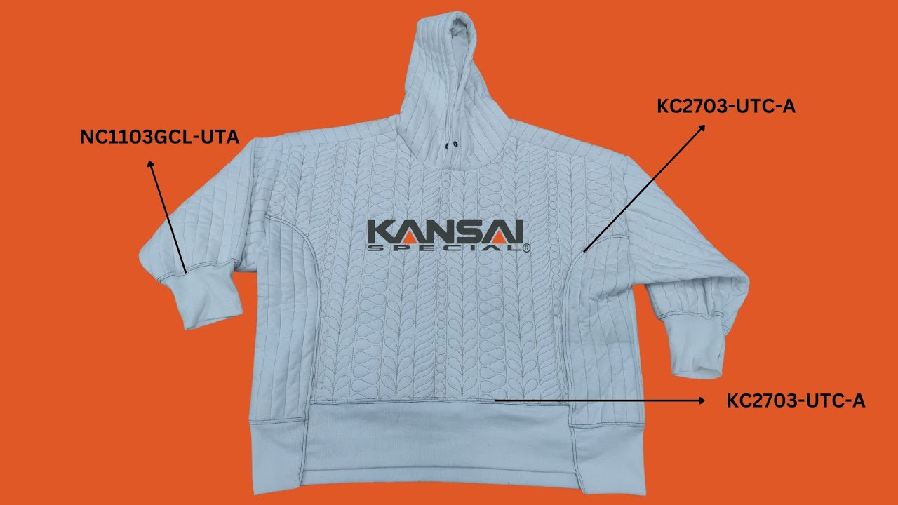Hoodies cover stitch operation video | Heavy duty garments | KC2703-UTC-A | NC1103GCL | #kansai