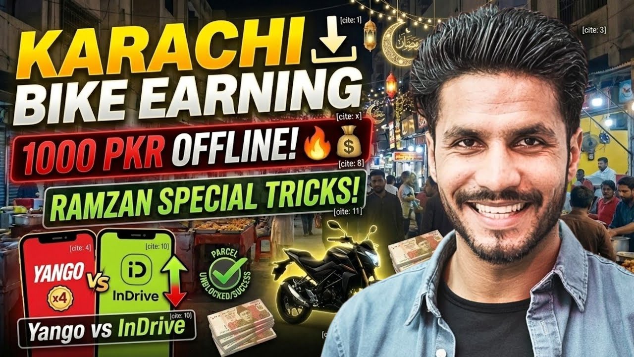 Online vs Offline Earning (Yango, Bykea & inDrive) || Bike Rider Earning in Karachi