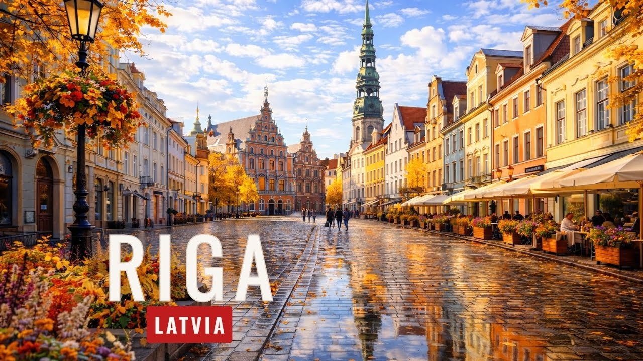 Riga Old Town & City Park Walk 🇱🇻 | Peaceful City Center &middot; 4K ASMR