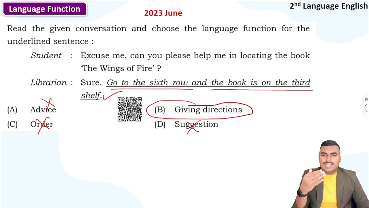 Language Function - 1Mark ll 10th ll 2nd Language English Grammar
