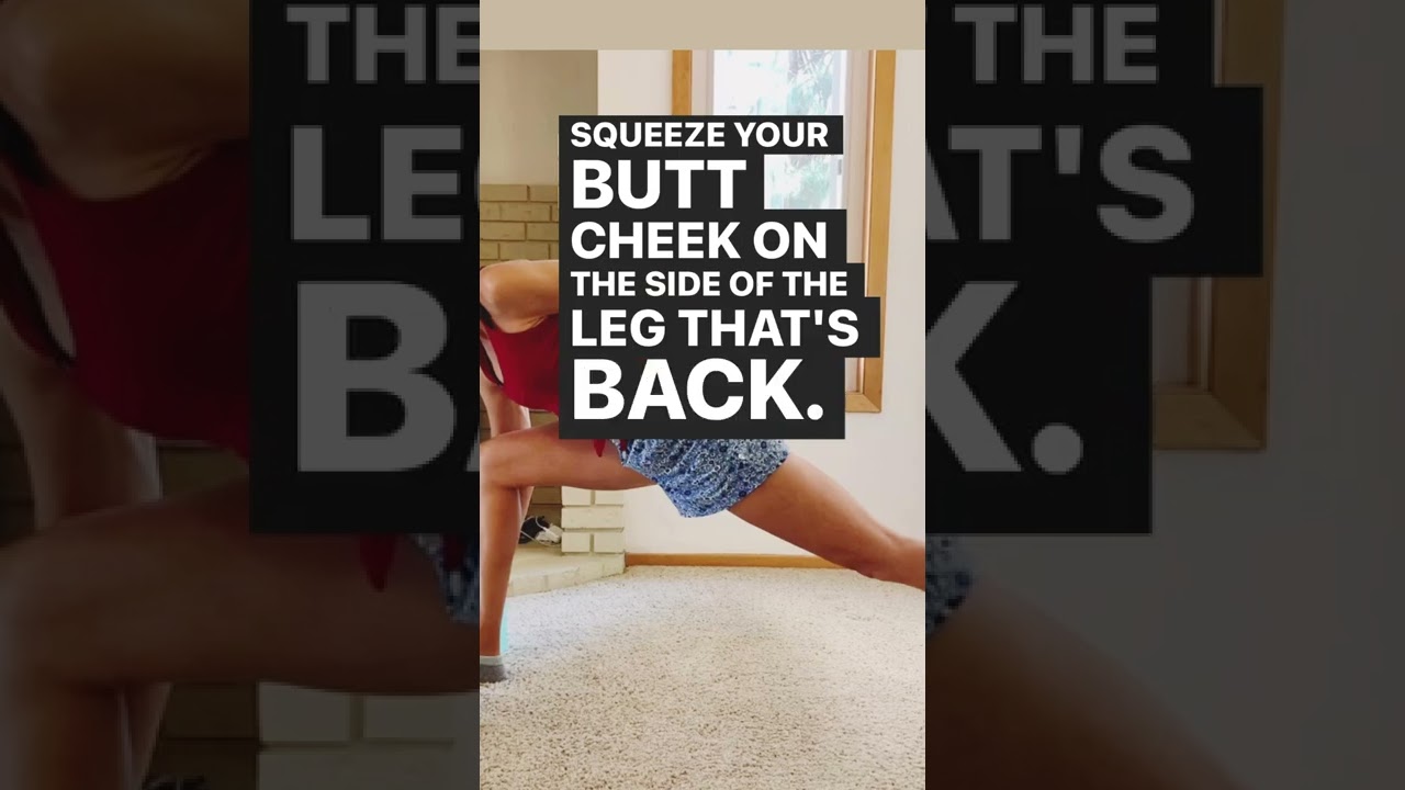 Low lunge? Squeeze your butt cheek! #shorts #pelvichealth