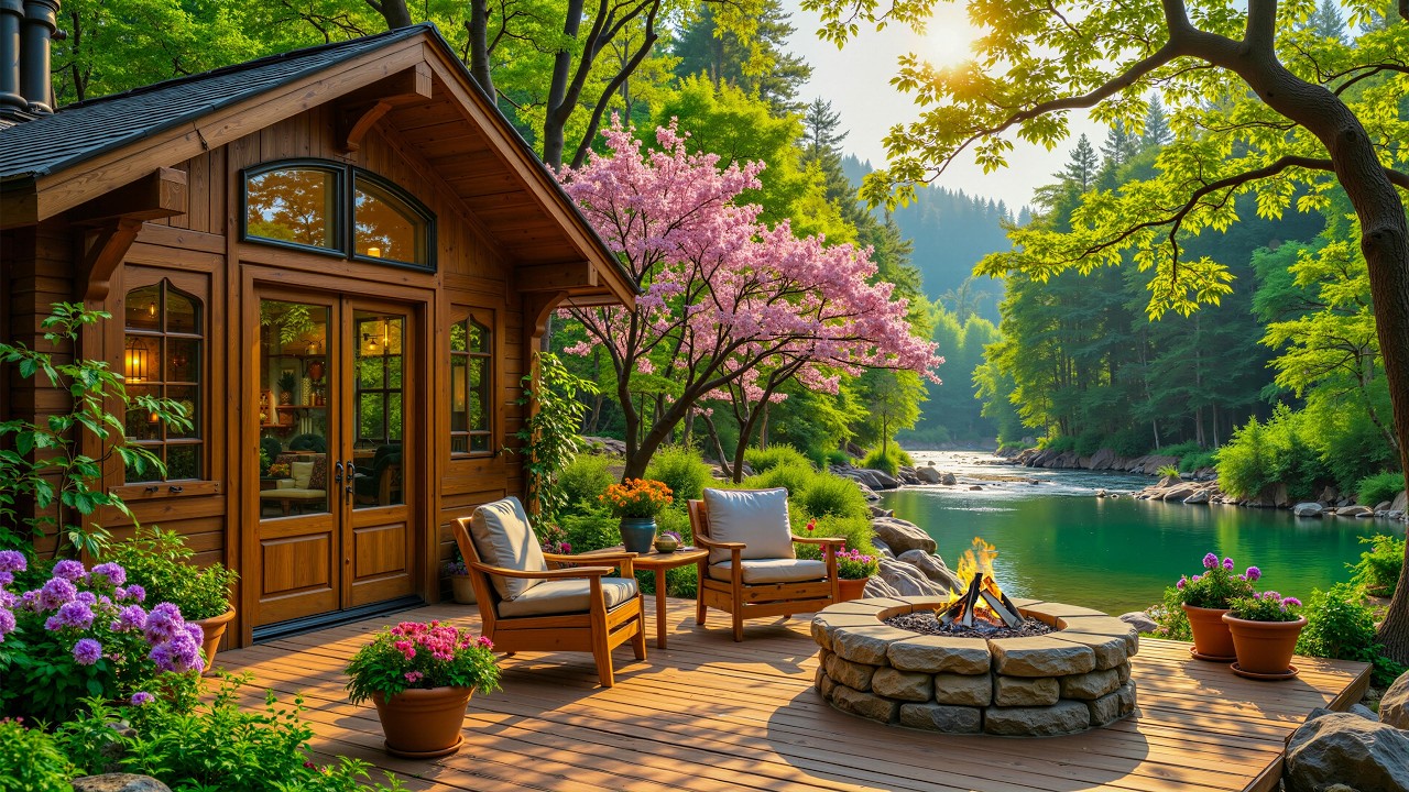 Happy Morning Perfect's with Spring in the Forest🌳 Relax Mind with smooth Lakeside for Study & Work