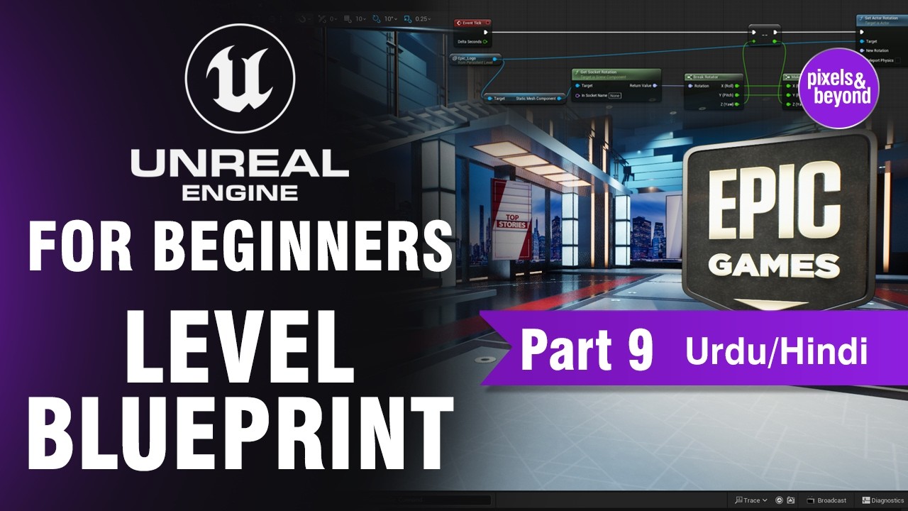 Unreal Engine Level Blueprint Basics for Virtual Studios | Beginner Part 09