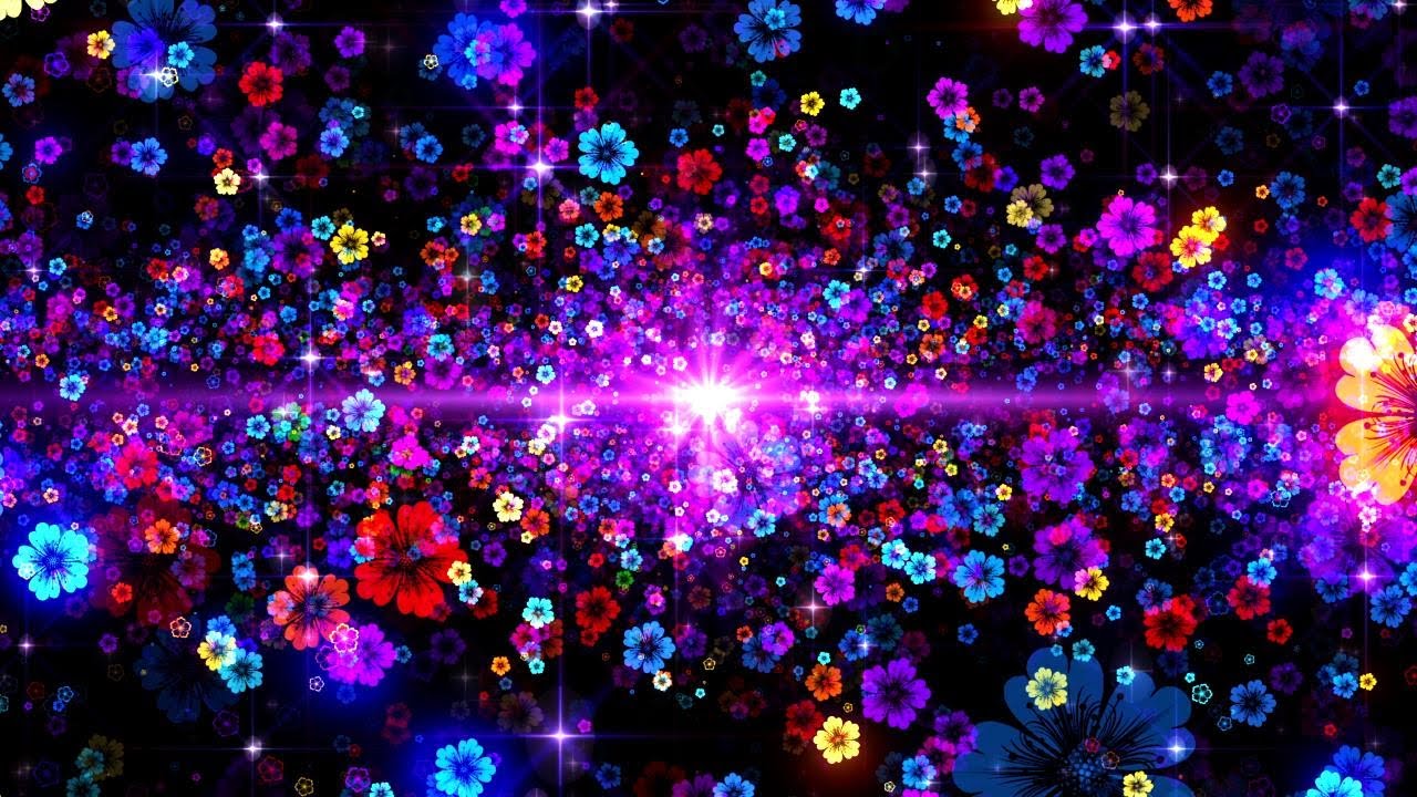 4K Screensaver | Colorful Neon Light Bloom 🌈 | 12 Hours Abstract VJ Loop (No Sound)